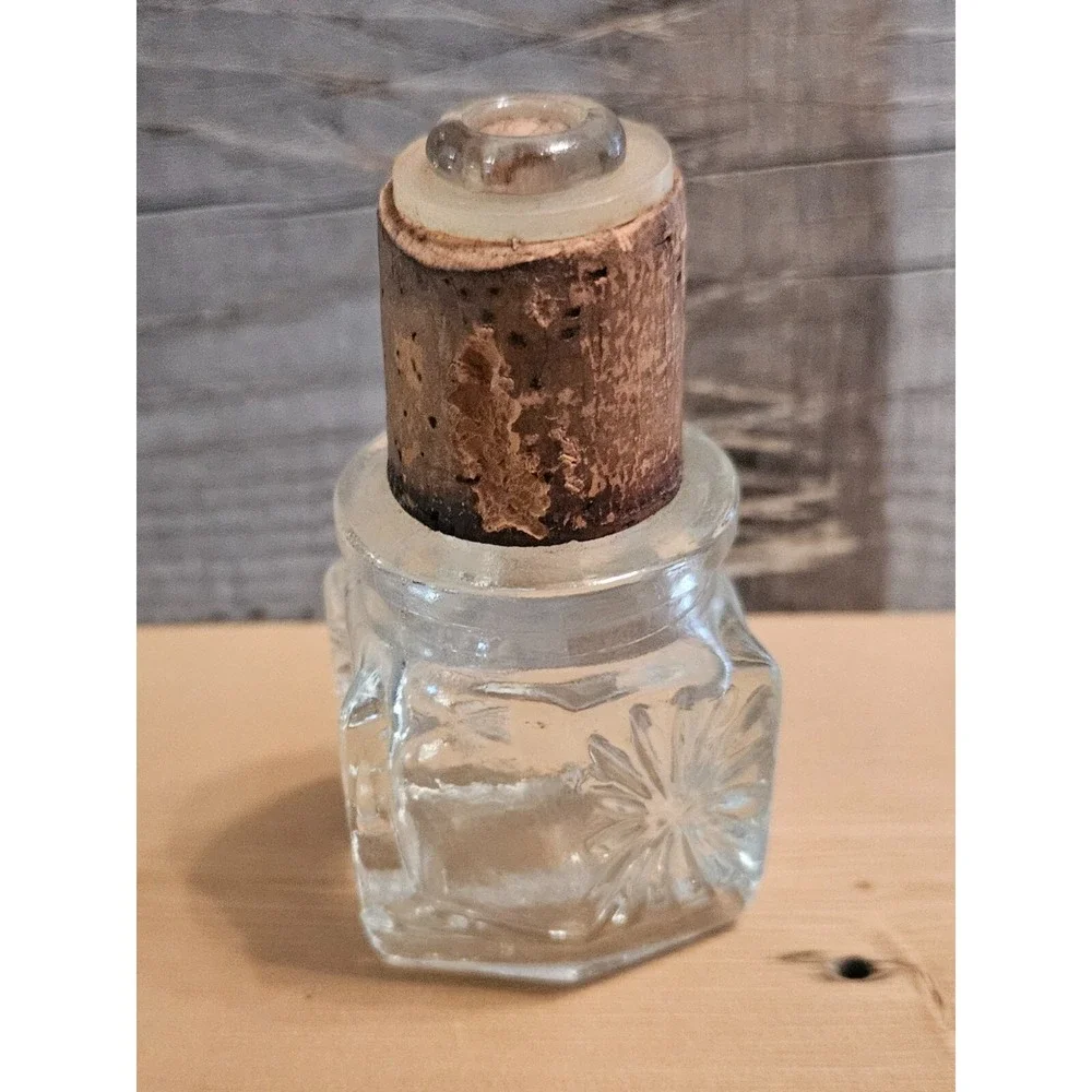Vintage Glass Apothecary Bottle Cork Stopper Decorative Display‎